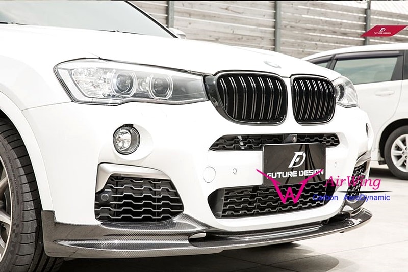 BMW F26 X4 - 3D Design style carbon front lip spoiler 05